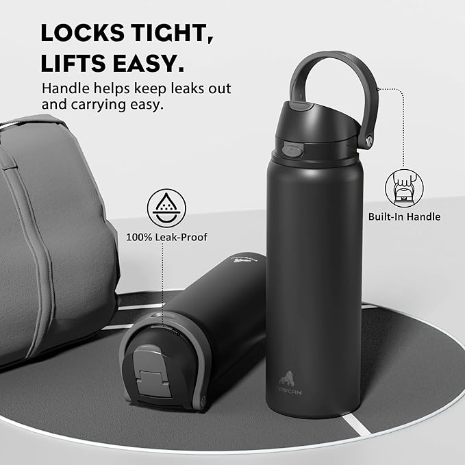 POWCAN 32 oz Stainless Steel Water Bottle - Image 4