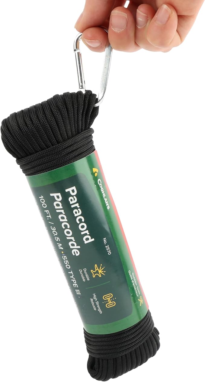 Coghlan’s Paracord 100 ft – Type III 550 Nylon Cord, 7-Strand Core, 550 lb - Image 2