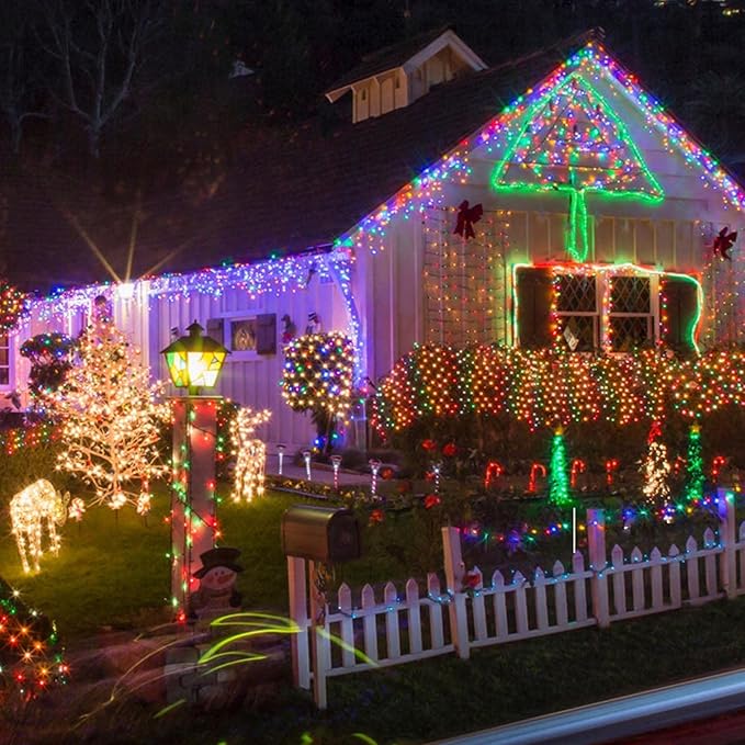 2 Pack 480 LED Solar Chrismas Lights Outdoor, 170 FT Super Long Solar String - Image 2