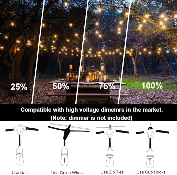 SUFEIMAS Outdoor String Lights LED 150FT - Image 4