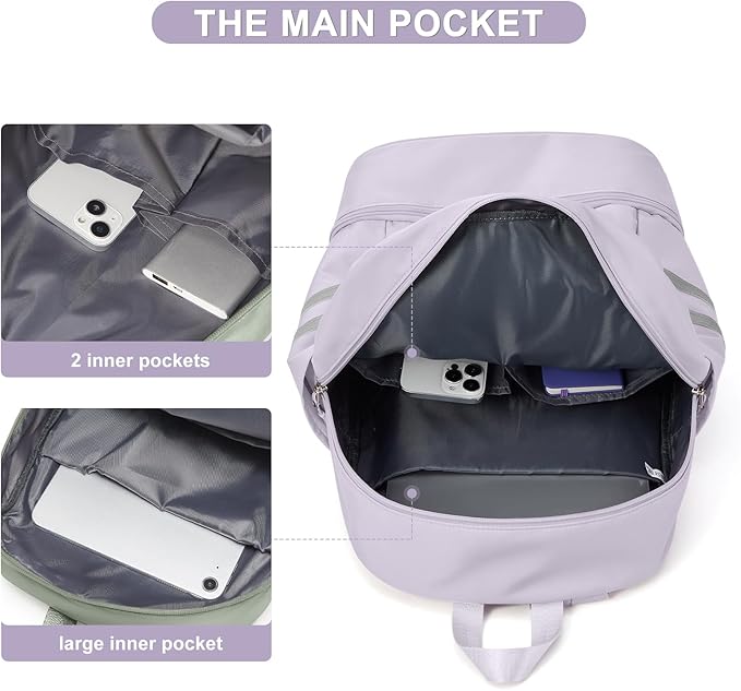 coofay Gym Backpack For Women Waterproof Backpack - Image 3