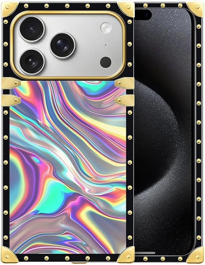 for iPhone 17 Pro Max Case Luxury Golden Decoration by Unknown