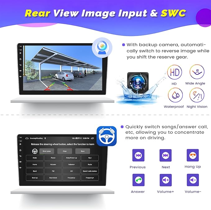 Android 15 Car Stereo for Jeep Compass Patriot 2007-2010, Hikity 9 Inch - Image 5