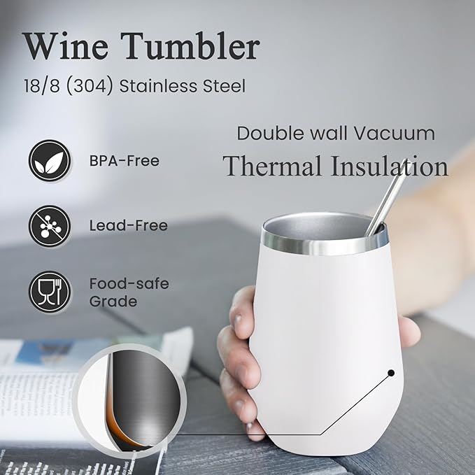 MEWAY Stemless 12oz Insulated Wine Tumbler - Image 2