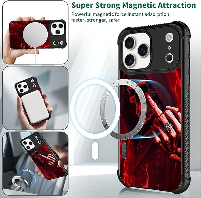 for iPhone 17 Pro Max Case, for MagSafe Graphic Design for Girl Boy Soft - Image 4