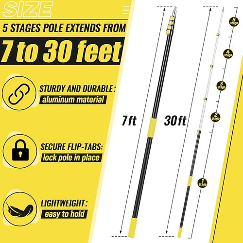 7-30 ft Telescopic Extension Pole - Image 2