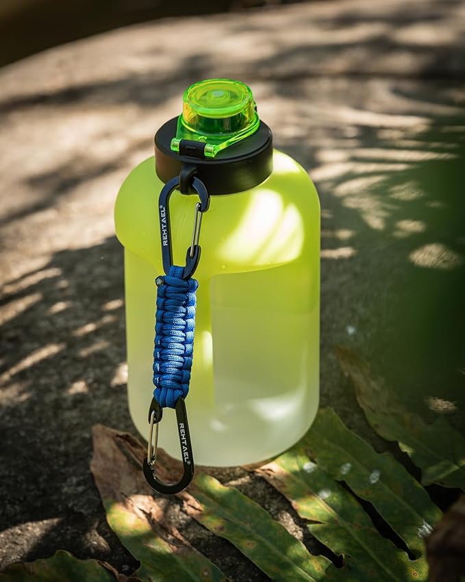 Paracord Braided Carabiner Keychain Lanyard Strap, Hanger Stroller Hook w/2 - Image 3