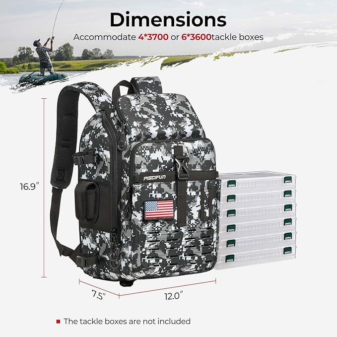 Piscifun Fishing Tackle Backpack - Image 6