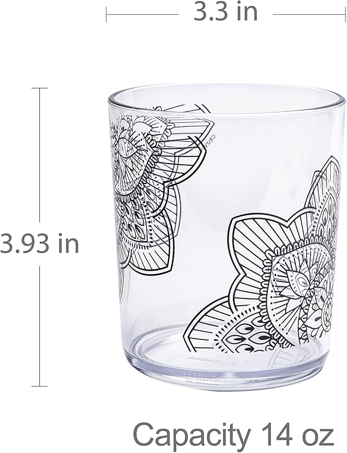 bzyoo BPA-Free Designed Dishwasher Safe 14 oz Plastic Tumbler Set which is - Image 6