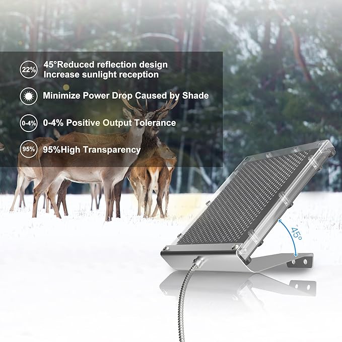 POWOXI Solar Panel for Deer Feeder 6V 1.5W Waterproof Solar Battery Charger - Image 3