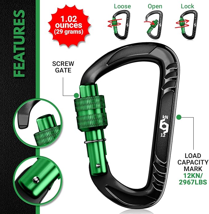 Rhino Produxs 12kN Heavy Duty Carabiner Clips, - Image 3