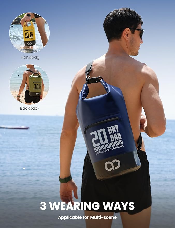Lamicall Dry Bag Waterproof Backpack - 5L/10L/20L/30L/40L Large Water Proof Bag - Image 5