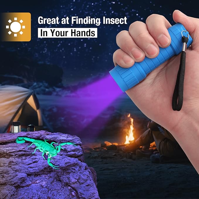 EverBrite Black Light Flashlight 6 Pack, UV Mini Flashlight, 9-Led 395nm - Image 2