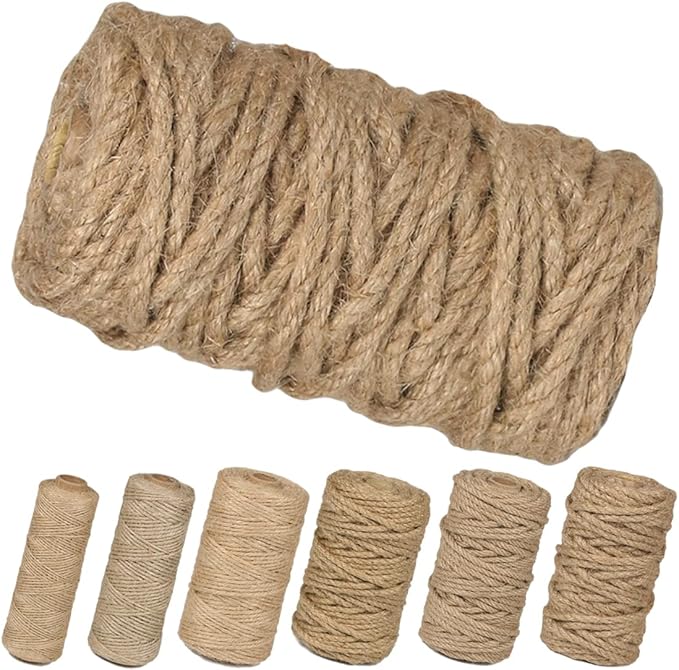 PerkHomy Jute Twine String 6mm Natural Thin Ribbon - Image 2