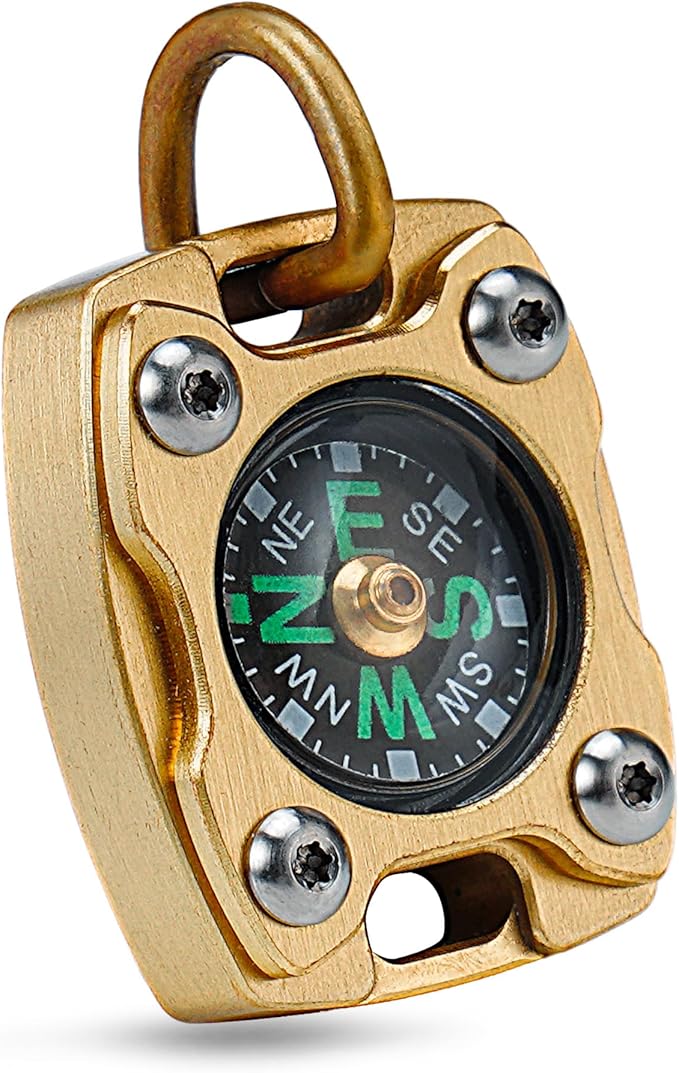 MecArmy Mini Titanium/Brass Compass, Waterproof IPX5 Pocket Compass - Image 9