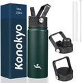 Konokyo 18 oz Insulated Water Bottle Stainless Steel Sport Bottles by Konokyo
