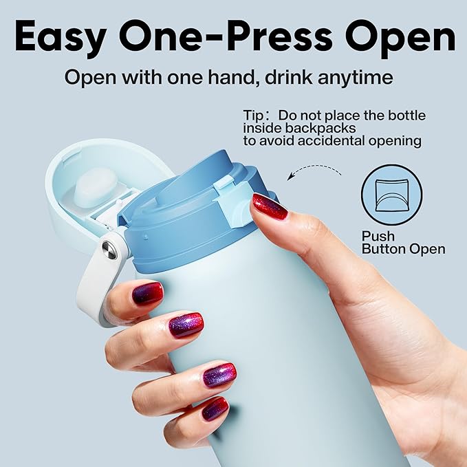 Insulated Water Bottle with Straw - Image 5