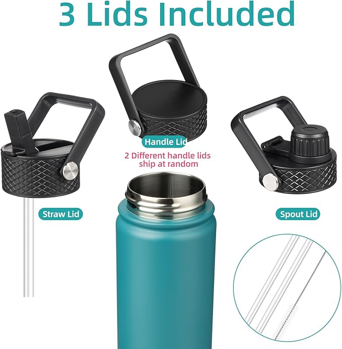 Konokyo Insulated Water Bottle 24oz Stainless Steel Sport Bottles - Image 3