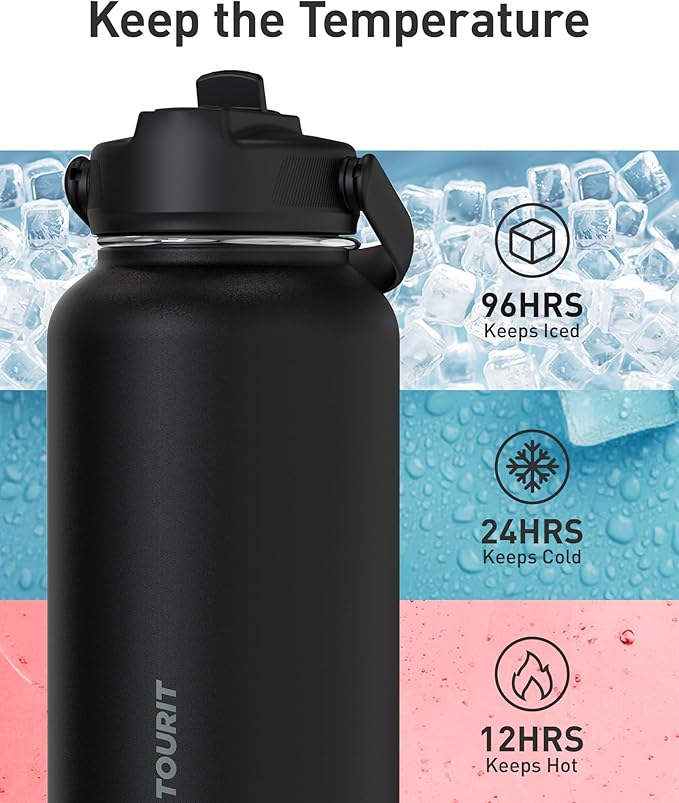 TOURIT 24 oz Insulated Water Bottle, Stainless Steel Water Bottles - Image 4
