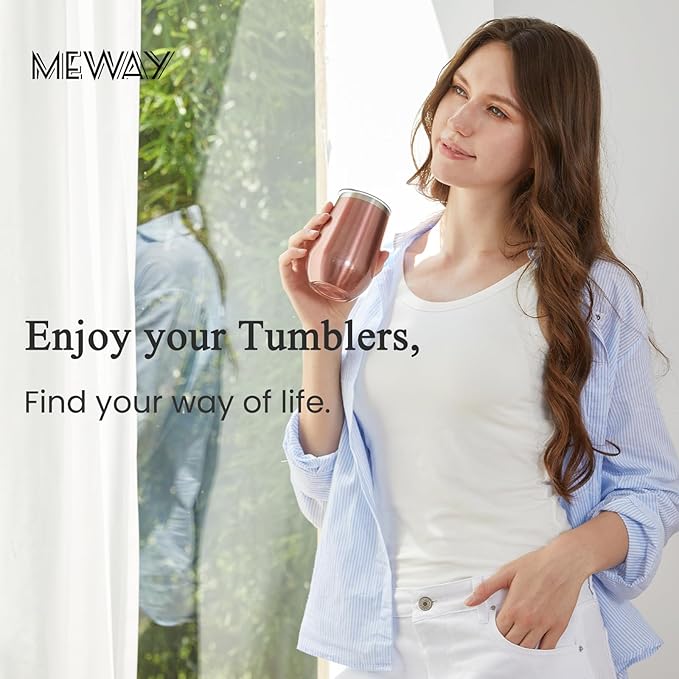MEWAY Stemless 12oz Insulated Wine Tumbler - Image 8