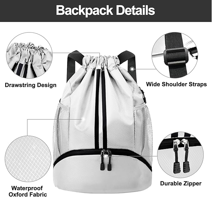 Hoedia Sports Drawstring Backpack - Image 4