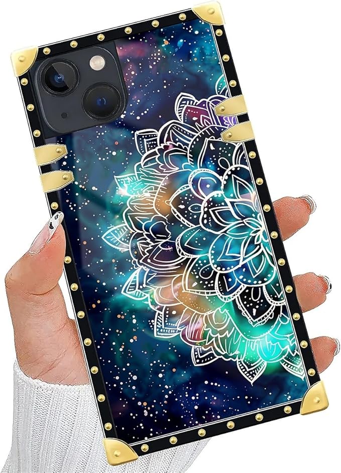 Compatible with iPhone 14 Case, Starry Sky Colourful Mandala Luxury Golden - Image 5