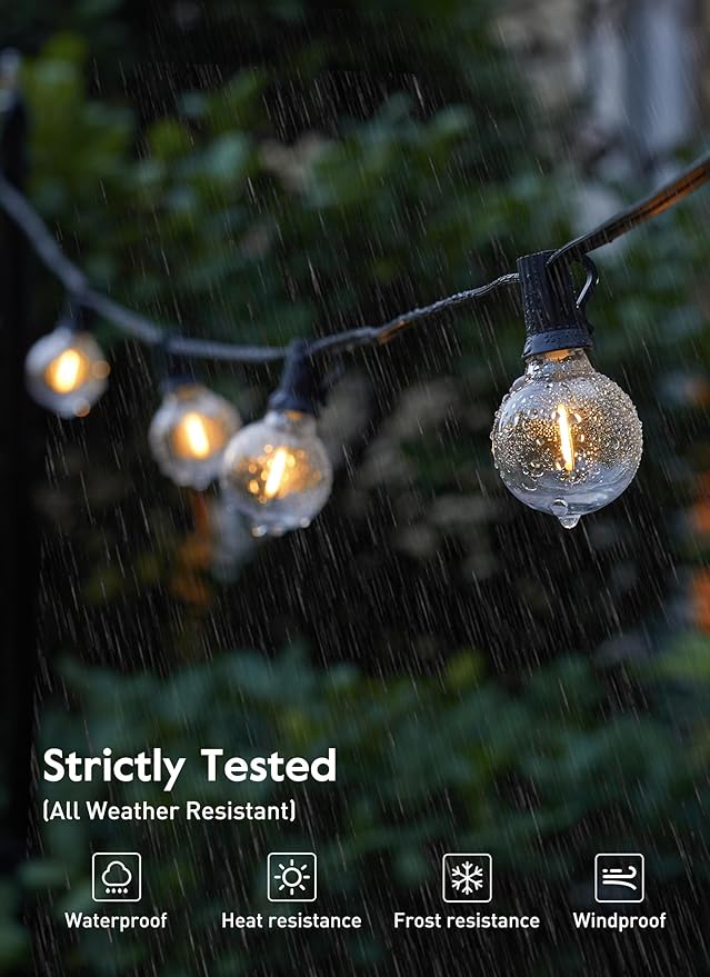 Brightown LED Outdoor String Lights - 150FT Patio Lights - Image 2