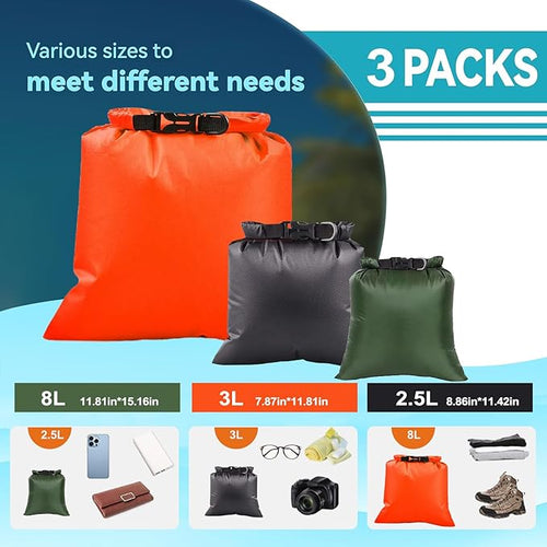 6PCS Dry Bags Waterproof, Lightweight Dry Bags - Image 2