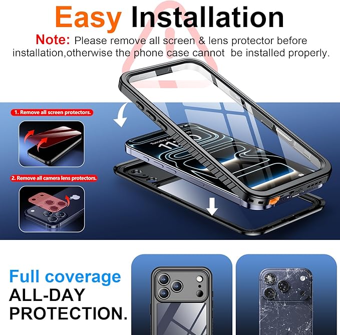 SPIDERCASE for iPhone 17 Pro Case Waterproof, Built-in Lens & Screen Protector - Image 6