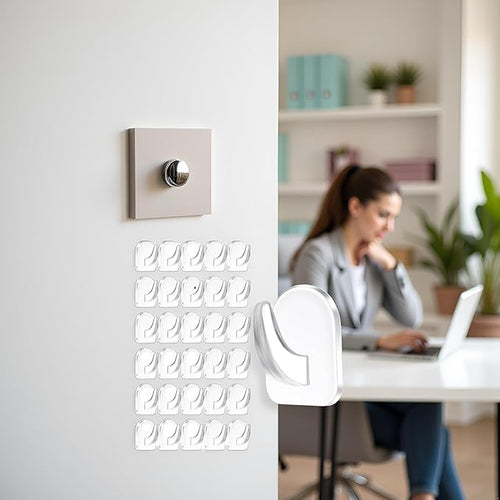 20 Pcs Clear Adhesive Wall Hooks - Image 2