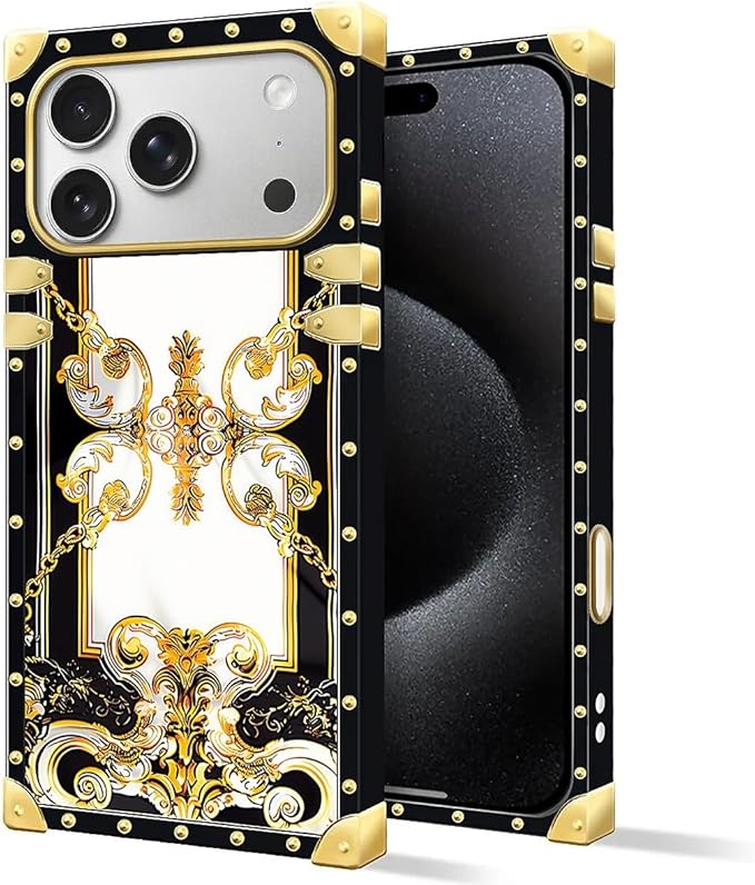 for iPhone 17 Pro Case Luxury Golden Decoration - Image 2