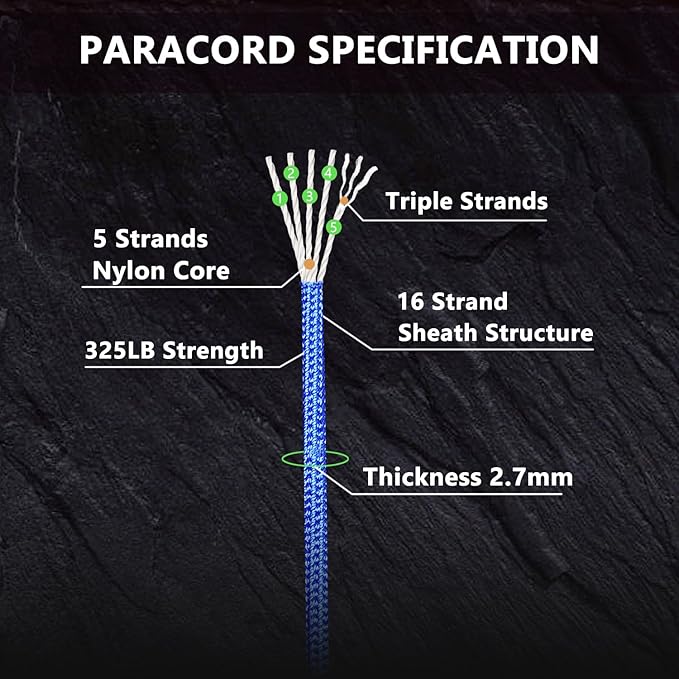 Paracord 325lb Diameter 2.7mm - Image 2