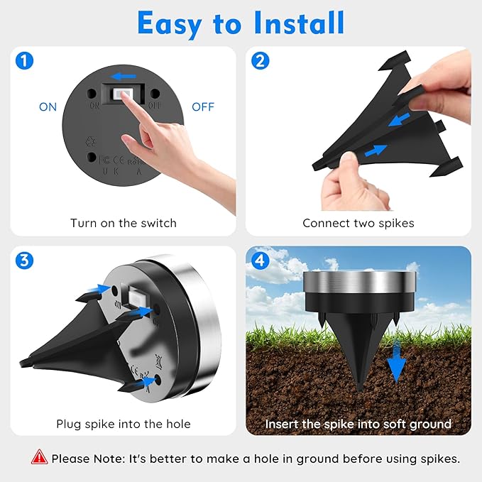 Solar Ground Lights Outdoor, 1 Pack Solar Lights Outdoor Waterproof, Mini Flat - Image 4