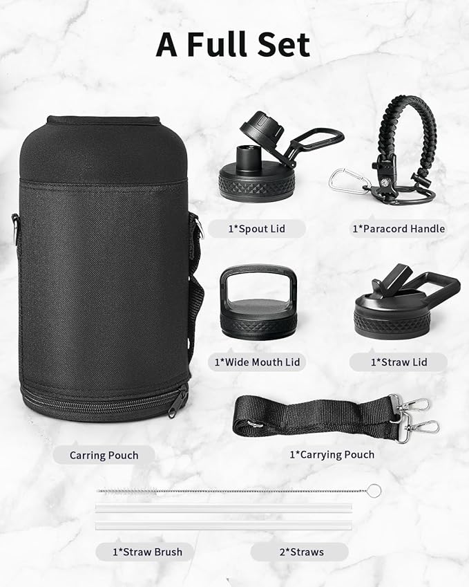 Trebo 64oz Water Bottle, Large Stainless Steel Water Jug - Image 6