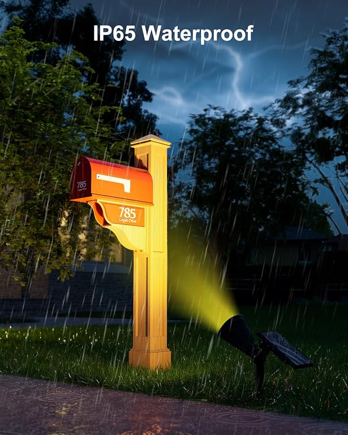 4 Pack Color Changing Solar Spotlights Outdoor Waterproof - Image 8