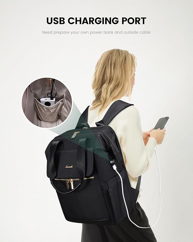 LOVEVOOK Laptop Backpack for Women, 15.6 Inch Work Laptop Bag - Image 6