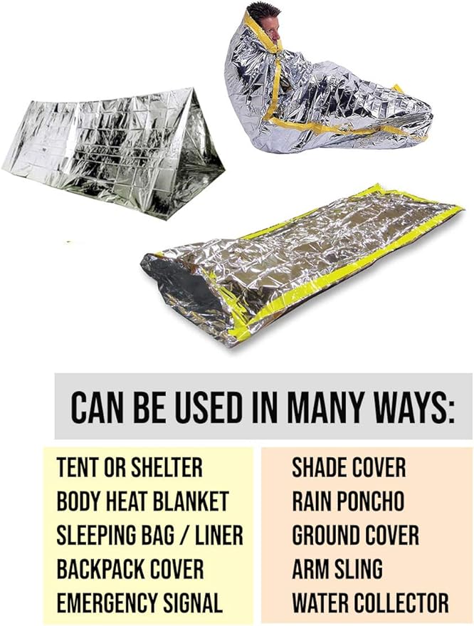 ASA TECHMED Emergency Mylar Thermal Blankets Bulk, Space Blanket Survival kit - Image 6