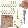 120 Pcs Gold Eye Hooks Screw Heavy Duty, Ceiling Hooks by Unknown