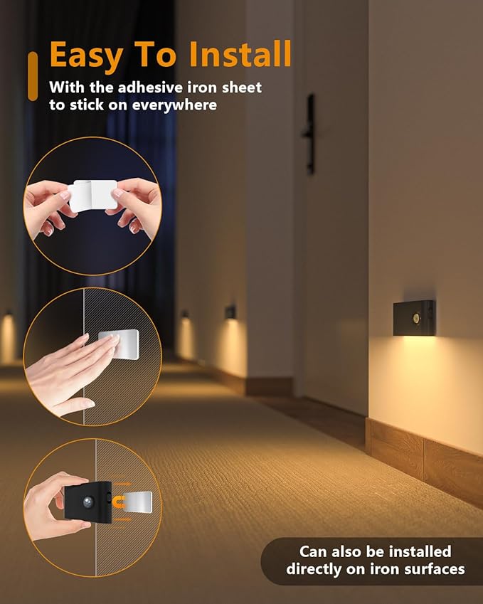WILLED Rechargeable Night Light, Wireless Stair Lights Indoor, Warm White - Image 6