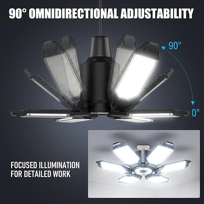 BRAINIAC 100W LED Garage Lights, 10000LM Super Bright Shop Lights - Image 3