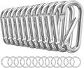 Carabiner Keychain Clip -3" Aluminum Carabiner D Ring, Caribeener Clips by LINGXINXIN