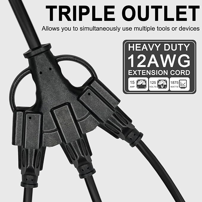 6FT 12/3 Outdoor Extension Cord - Image 3