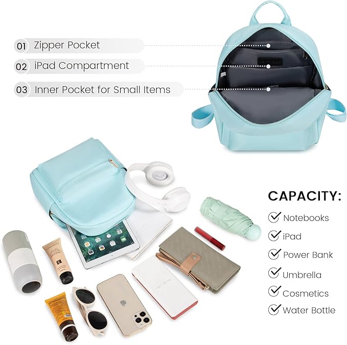 LOVEVOOK Mini Backpack for Women Light Weight Small Waterproof Backpack Purses - Image 3