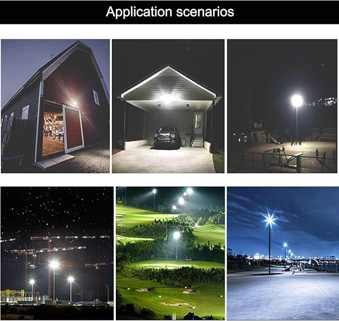 4Pack LED Flood Light Outdoor, 150W LED Work Light 15500lmwith 6FT US Plug - Image 7