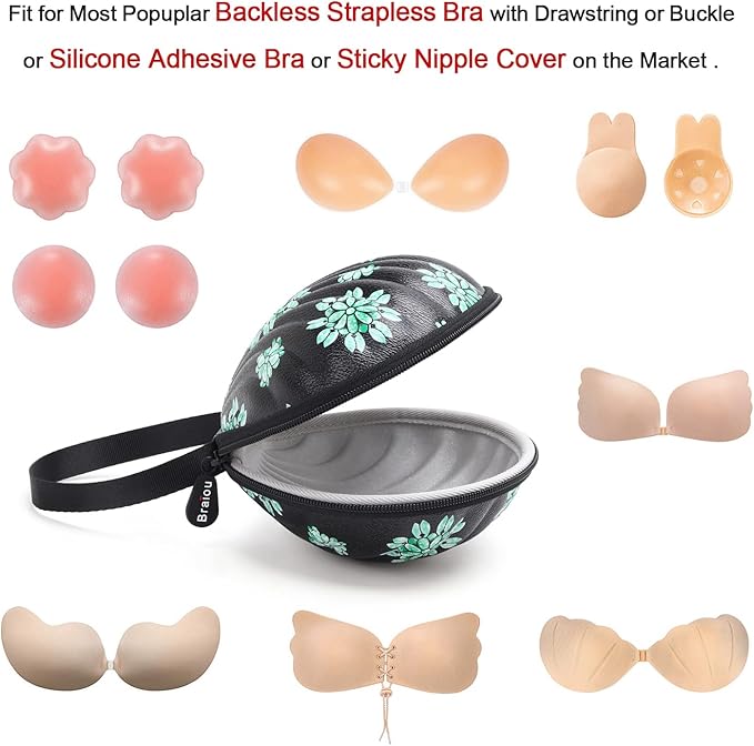 Hard Travel Case for Silicone Bras Premium Nubra Organizer Portable Lingerie - Image 3