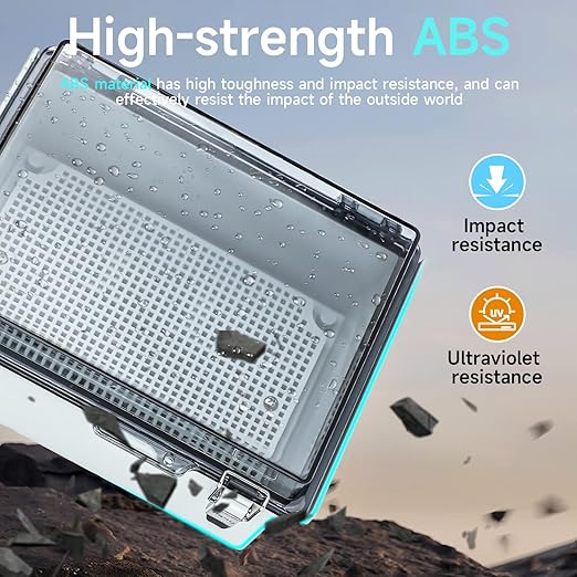 Small Waterproof Electrical Junction Box，IP67 Waterproof Clear ABS Plastic - Image 3