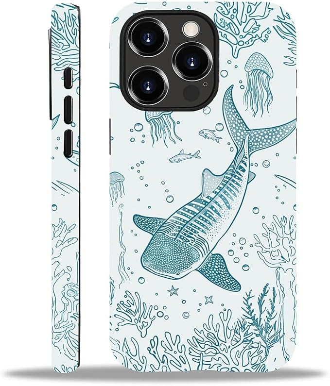 for iPhone 14 Pro Max Case, HH2 Ocean Whale Shark Hybrid 2 Layer Hard Shell by Unknown