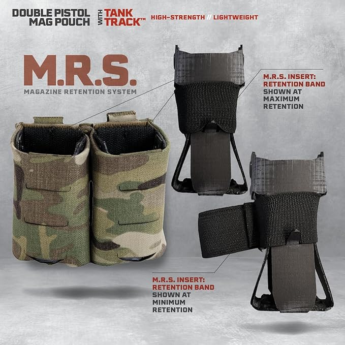 Double Pistol Magazine Pouch, High-Strength Laminate Material, MOLLE Compatible - Image 5
