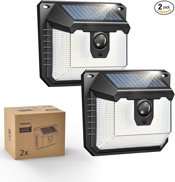 Philips Solar Lights Motion Sensor Outdoor, 120 LEDs Solar Powered Security by PhilipsLightingLED