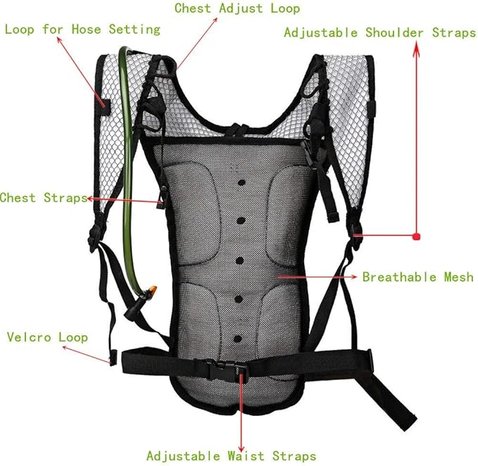 Hydration Pack with 2L Backpack Water Bladder - Image 3